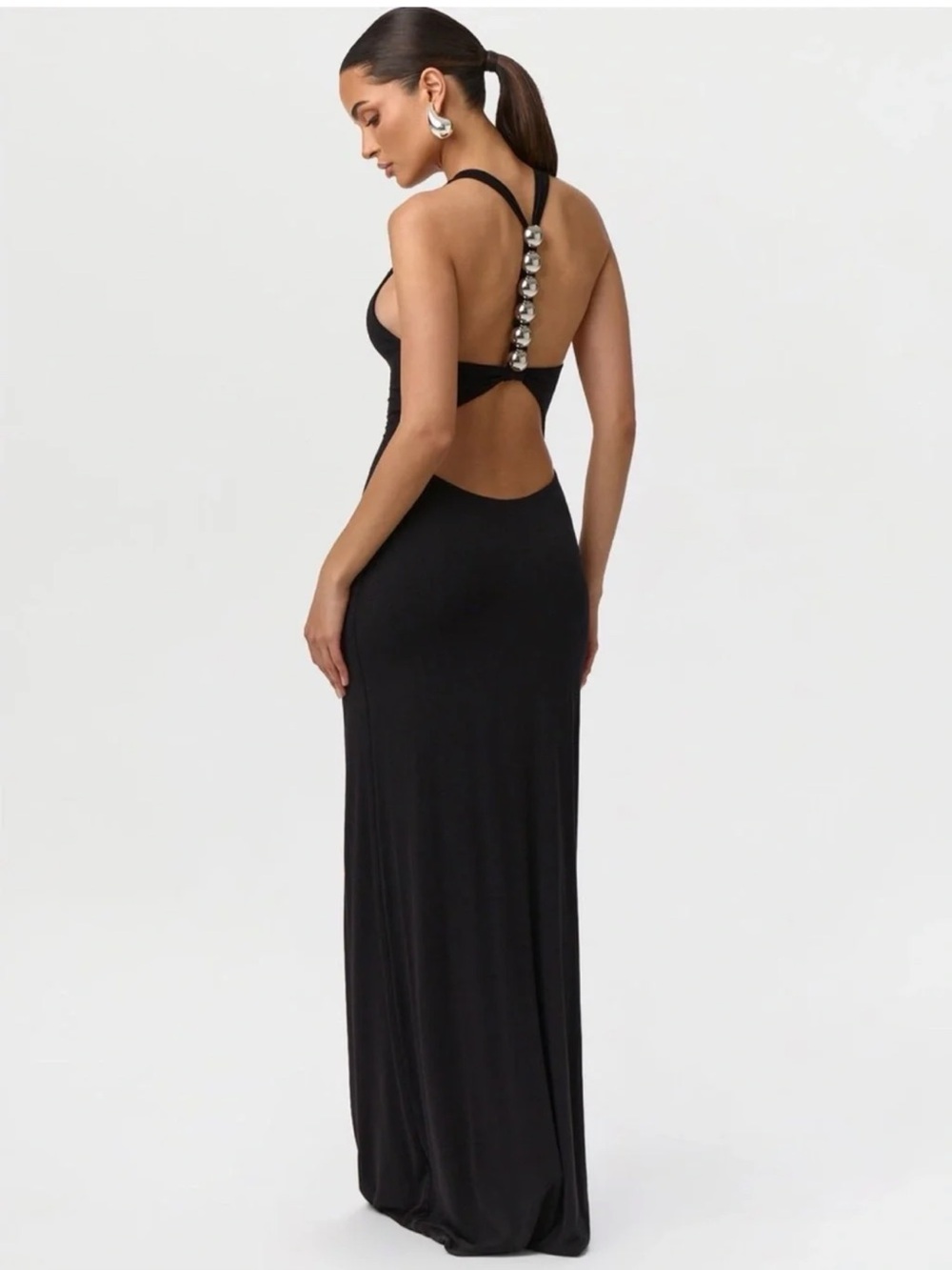 Naked Wardrobe $128 Open Back Dome Maxi Dress